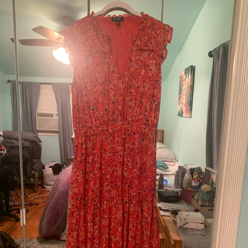 Red Floral Jessica Simpson Dress